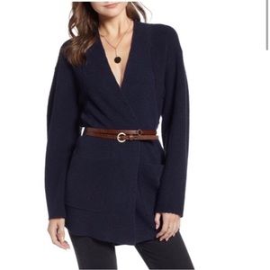 Something Navy blue open front cardigan
